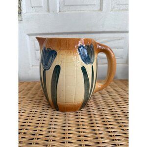 Antique 1910s Roseville Pottery Tulip Milk Pitcher Farmhouse Primitive